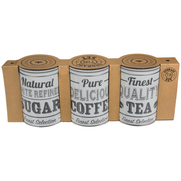Retro Coffee Tea Sugar Tins