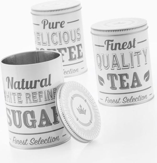 Retro Coffee Tea Sugar Tins - Image 2