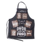 MANS CANVAS APRON - DUDE WITH FOOD