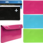 Neon PVC Travel Document Wallet