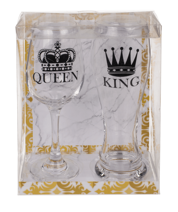 KING & QUEEN WINE CUP SET