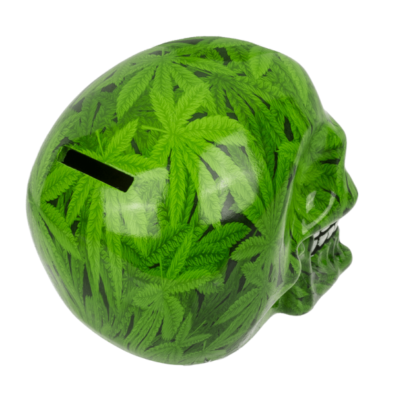 CANNABIS SKULL SAVING COIN BANK - Image 2